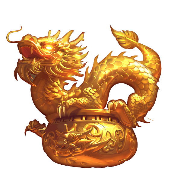 Golden dragon illustration